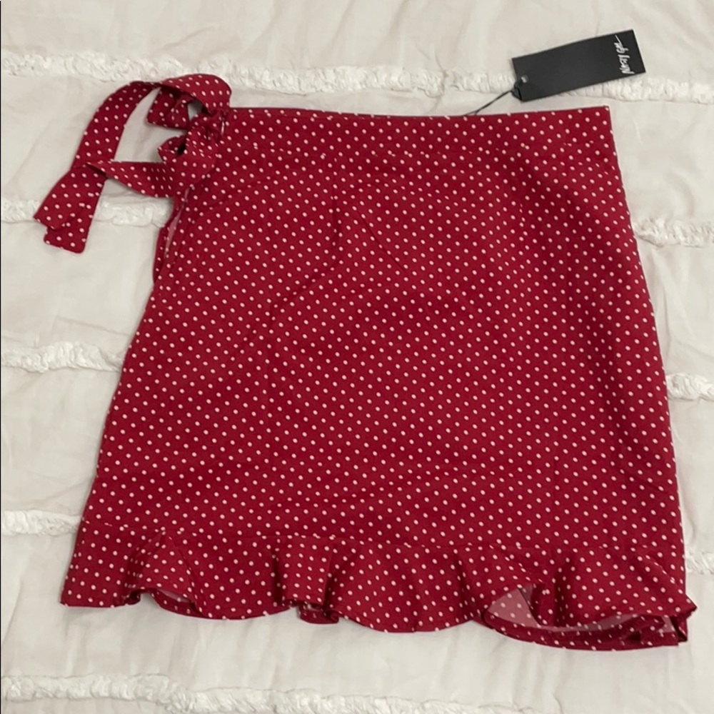 NWT NastyGal Faux Wrap Skirt - Picture 4 of 4
